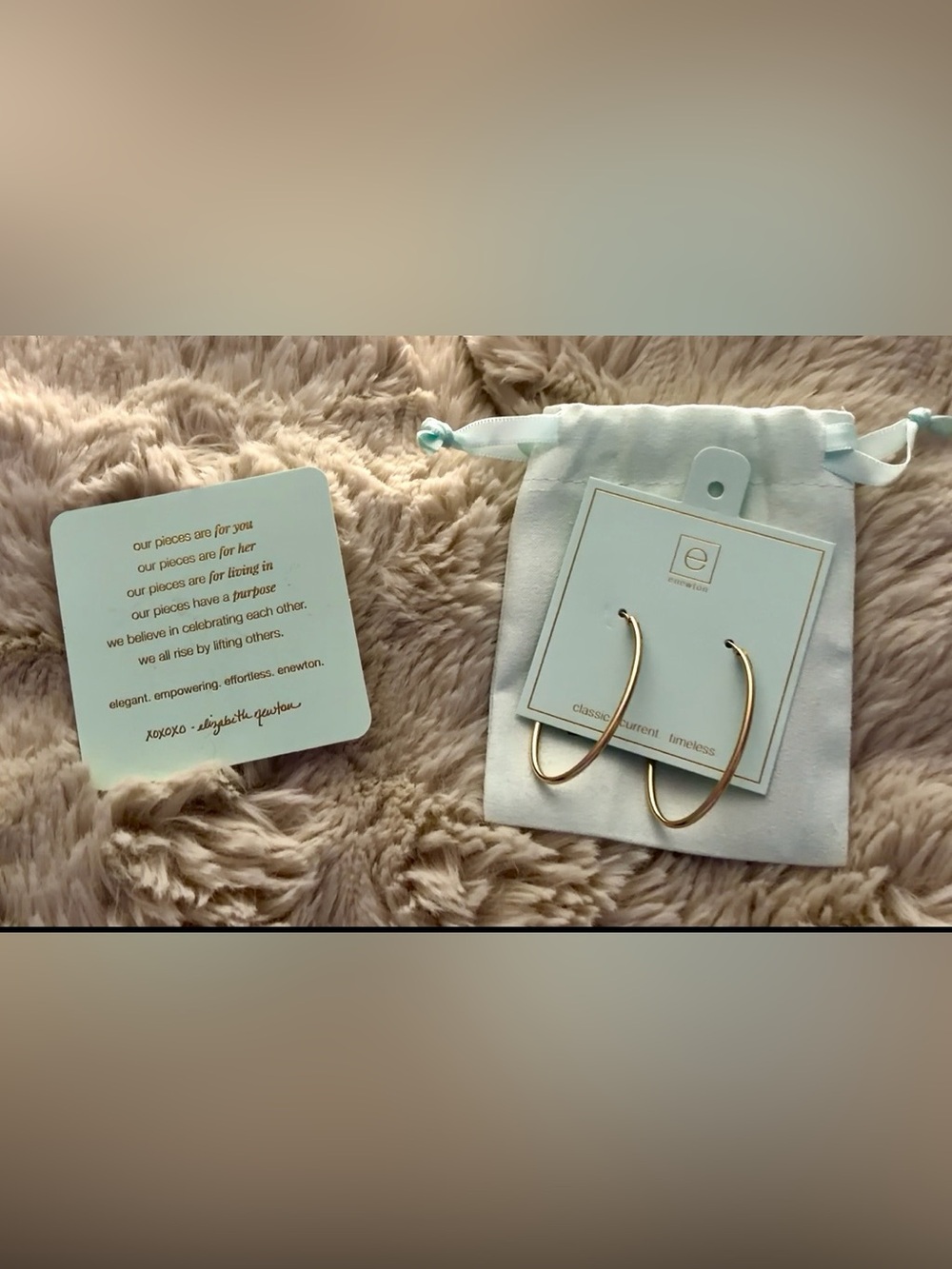 enewton oval gold 2" hoops - smooth